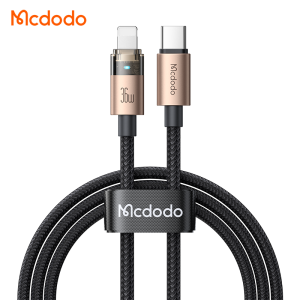 水母系列 C TO L 36W 透明帶燈高速充電數據線 120公分